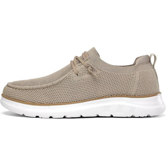 Men\'s Khaki Loafers Shoes Casual Mesh Walking Boat Shoes Dress Sneakers main image 4